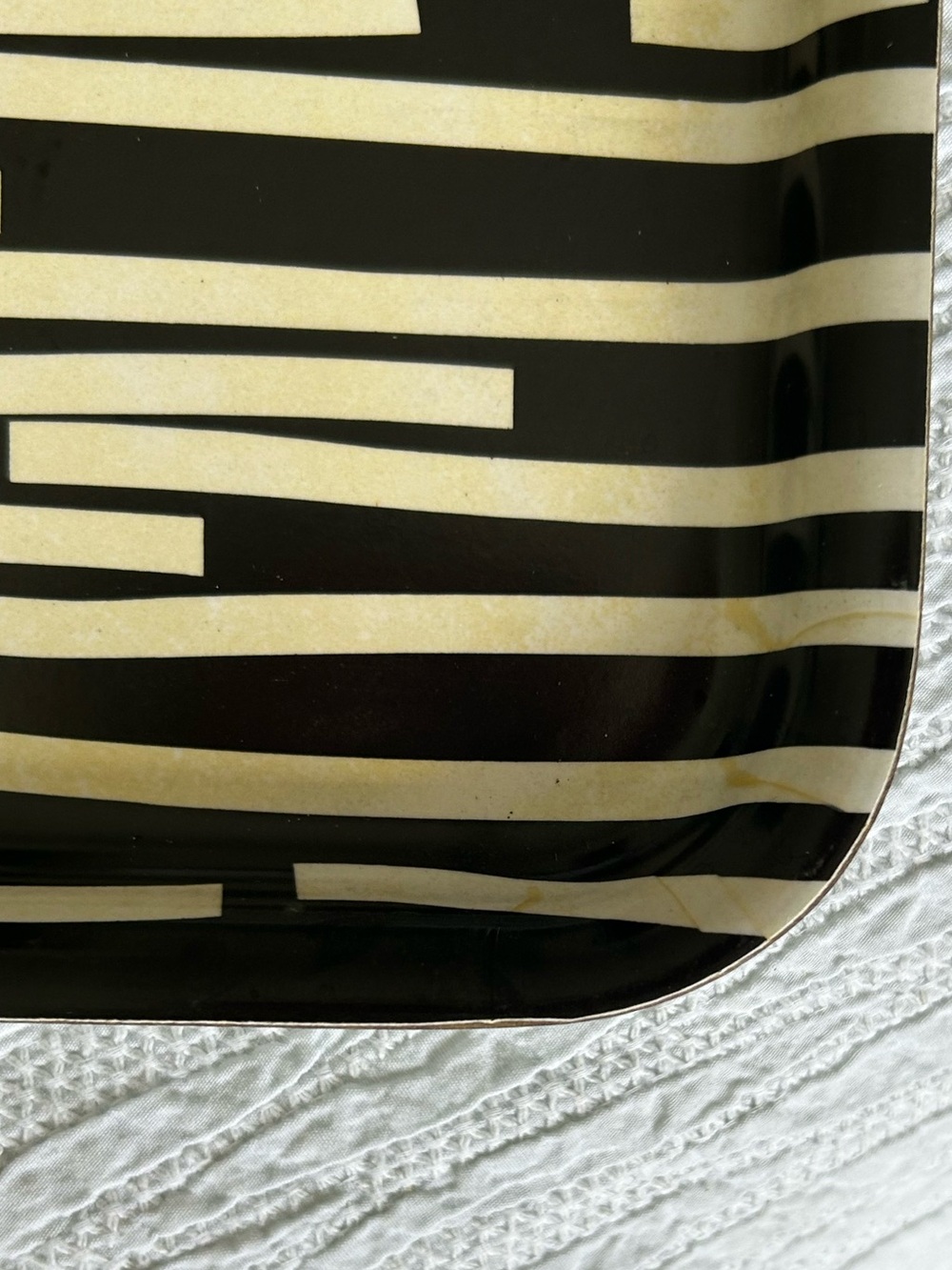 IKEA-Set of 2 Black & White Striped Serving Trays - Picture 5 of 6